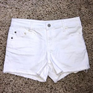Kids White Denim Shorts